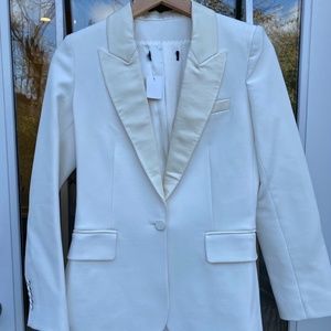 Vintage White Linen Blazer